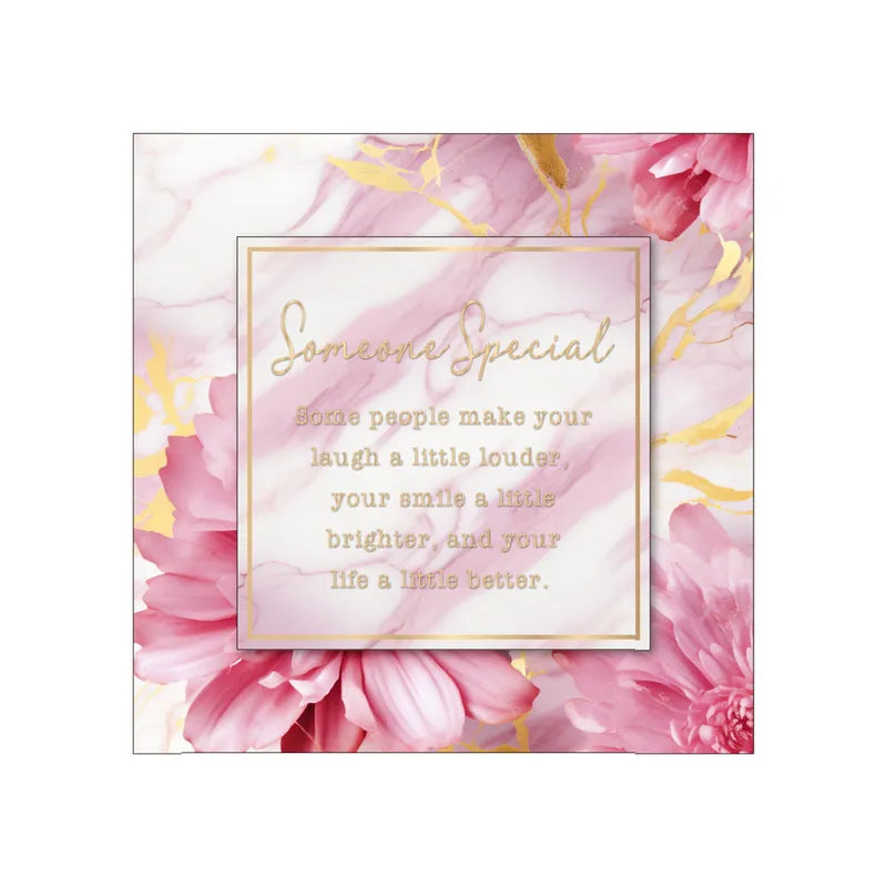 Blooming Elegance Epoxy Plaque - Someone Special
