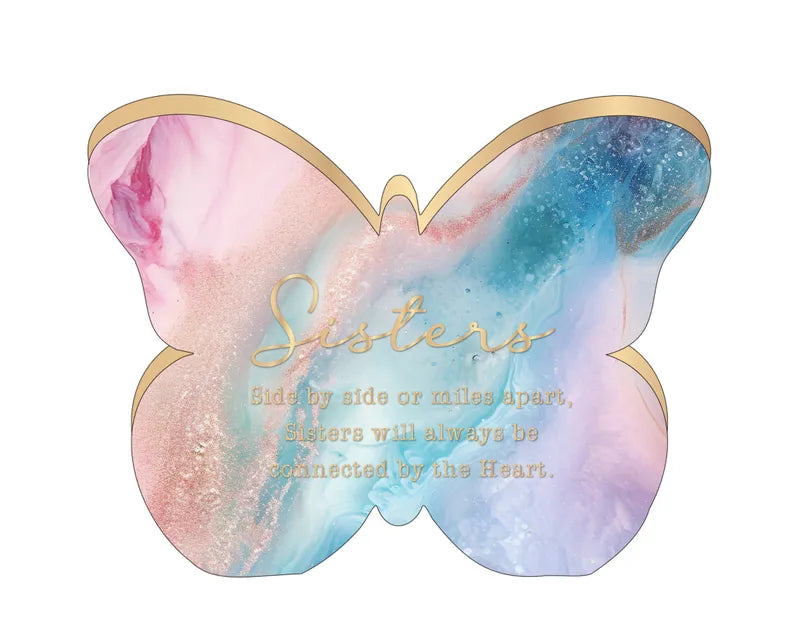 Dazzle Delight Butterfly Plaque - Sister