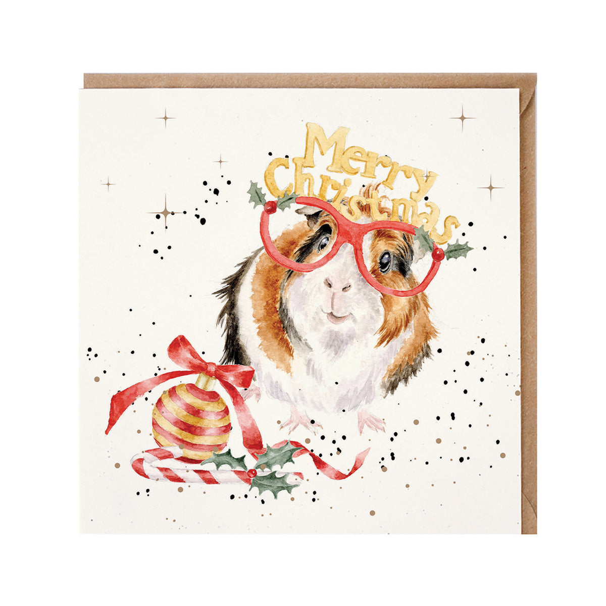 Wrendale Designs Christmas Card - ‘Christmas Guinea Pig’