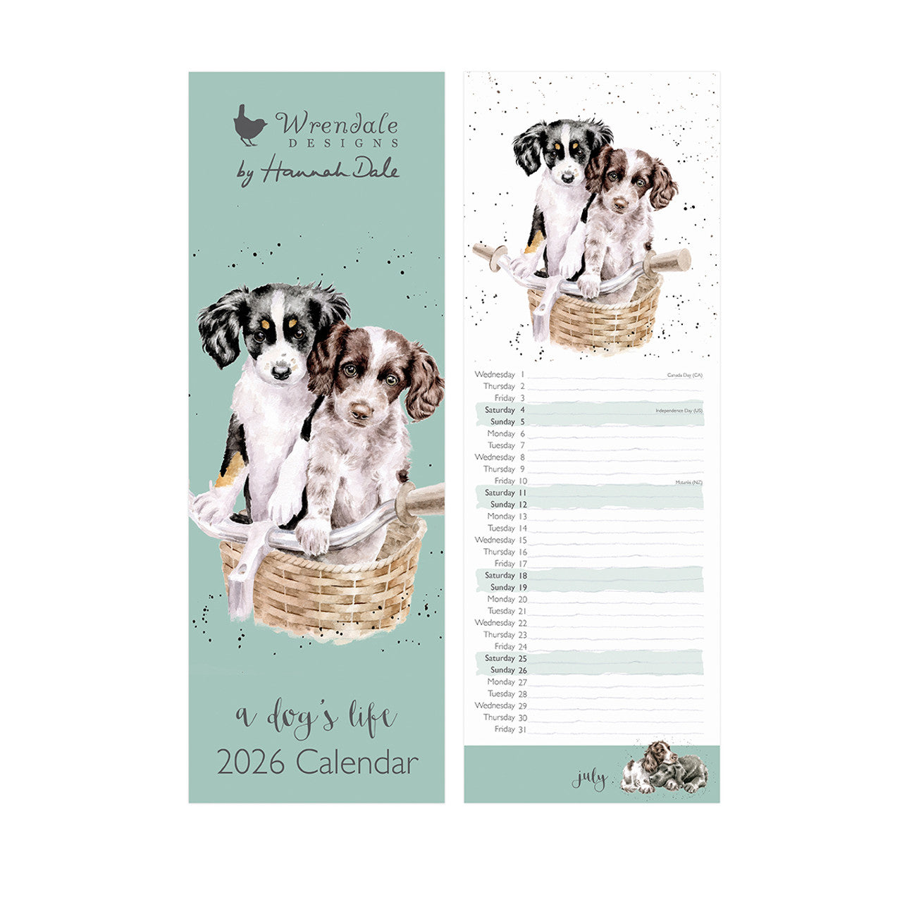 Wrendale Designs 2026 Slim Calendar - A Dog’s Life