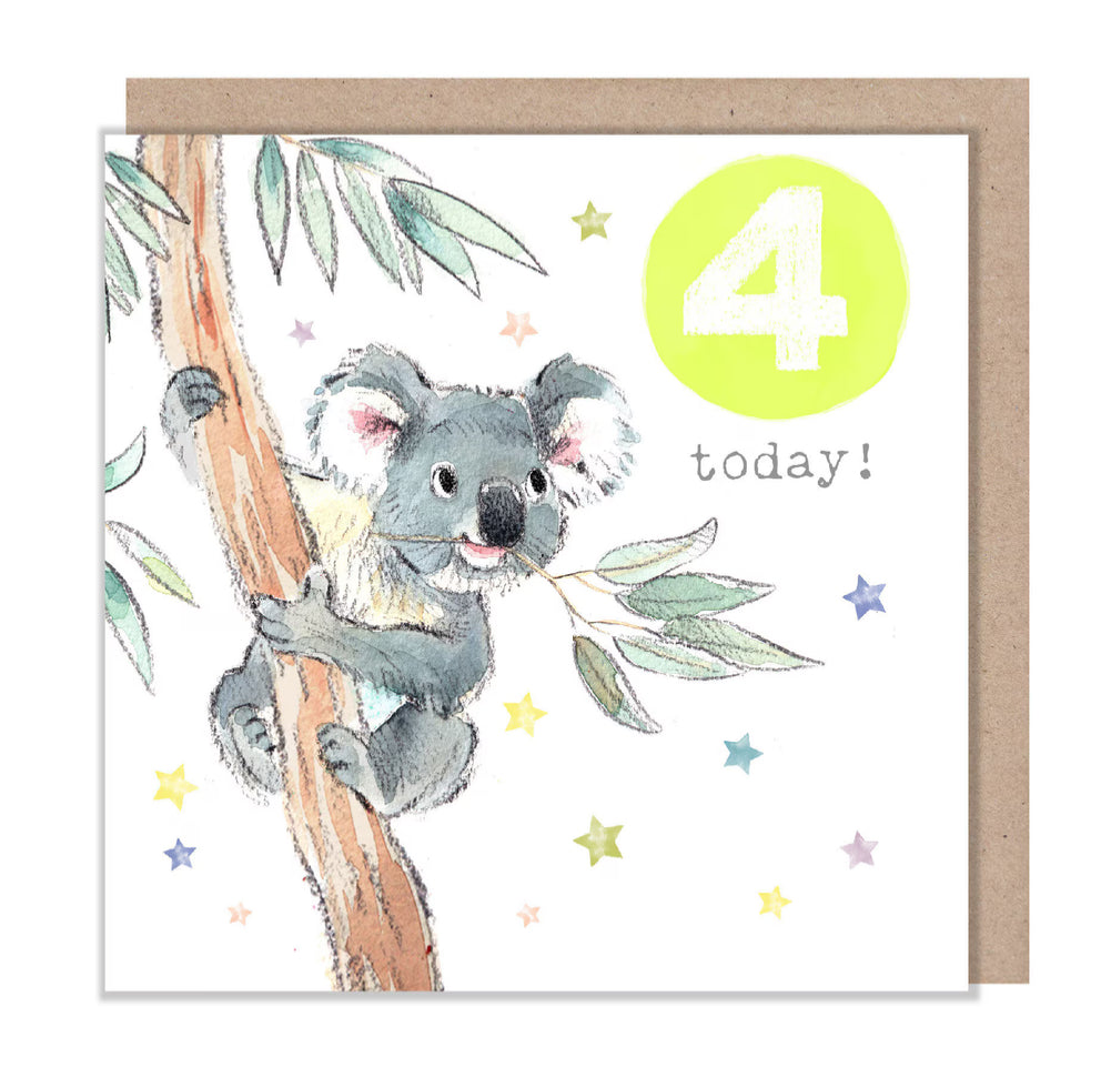 Paper Shed Design Card - Koala in Eucalyptus Tree Age 4