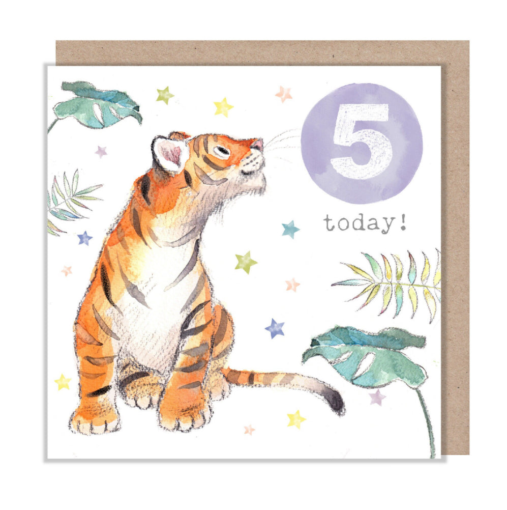 Paper Shed Design Card - Tiger Age 5