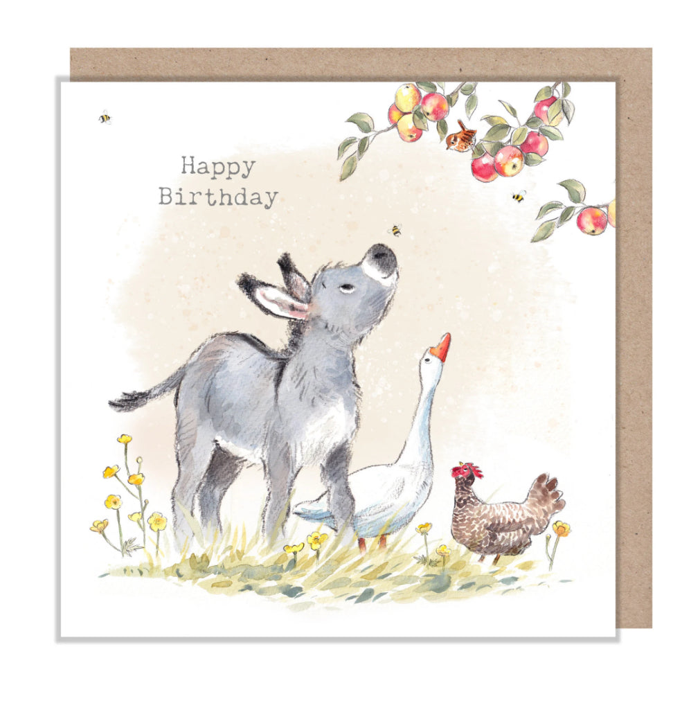 Paper Shed Design Card - Donkey, Goose and Hen
