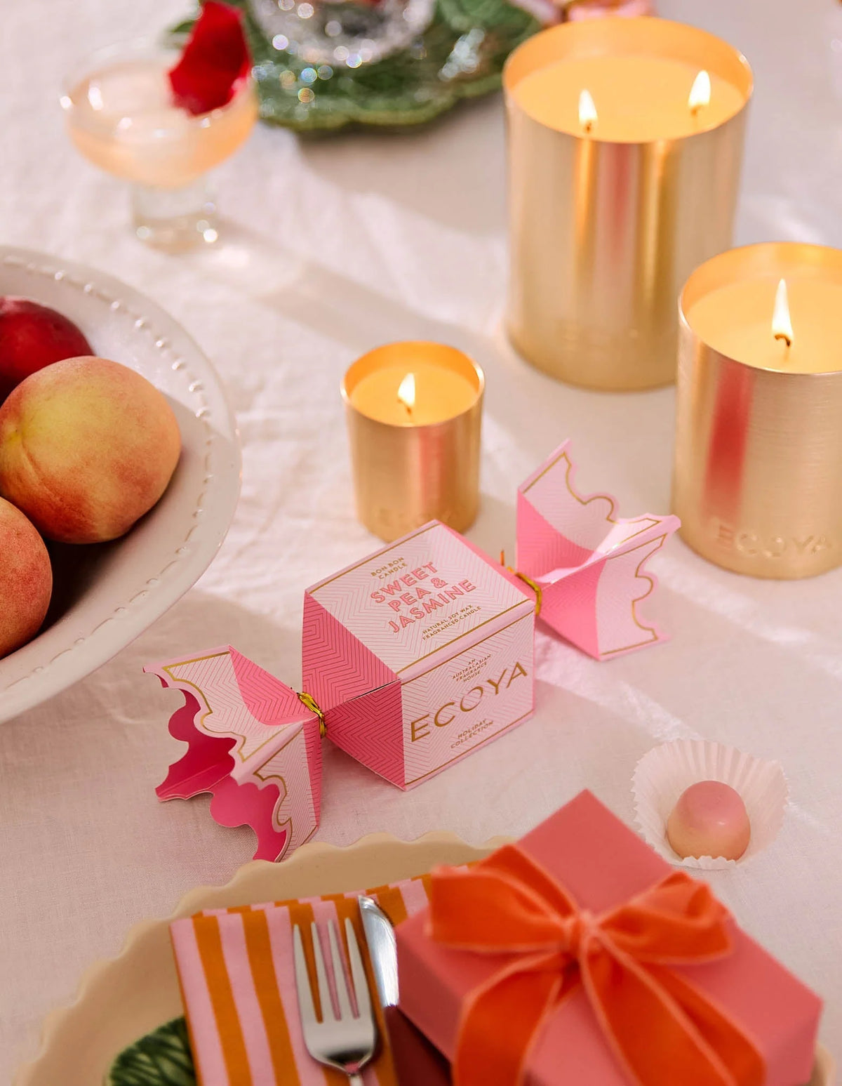 ECOYA Bon Bon Mini Tin Candle - Sweet Pea & Jasmine
