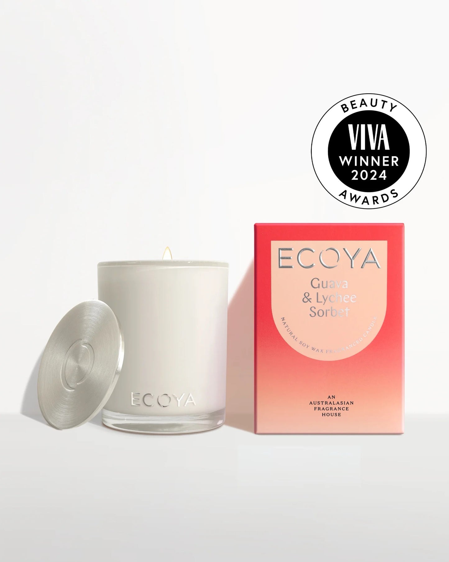 ECOYA Madison Candle 400g - Guava & Lychee Sorbet