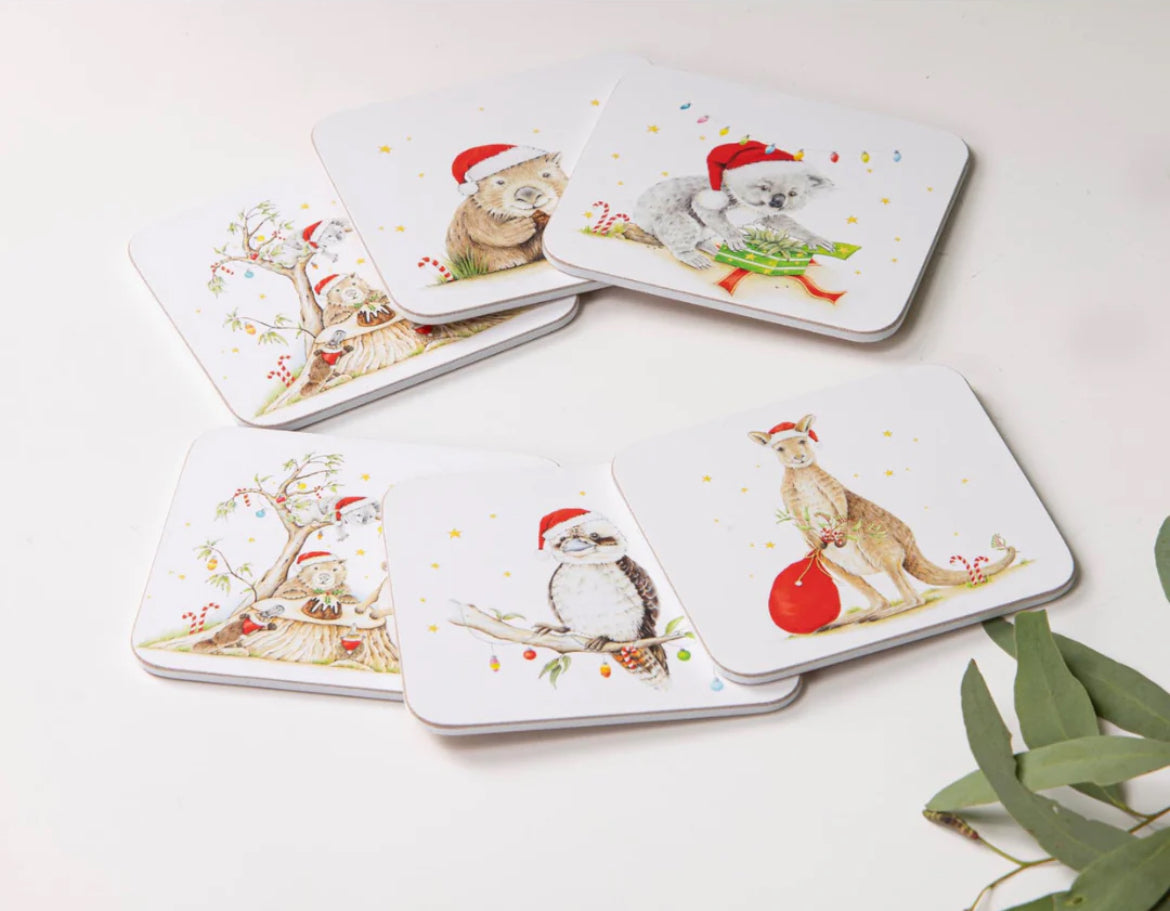 Bush Buddies Christmas - Assorted 6PK Coasters