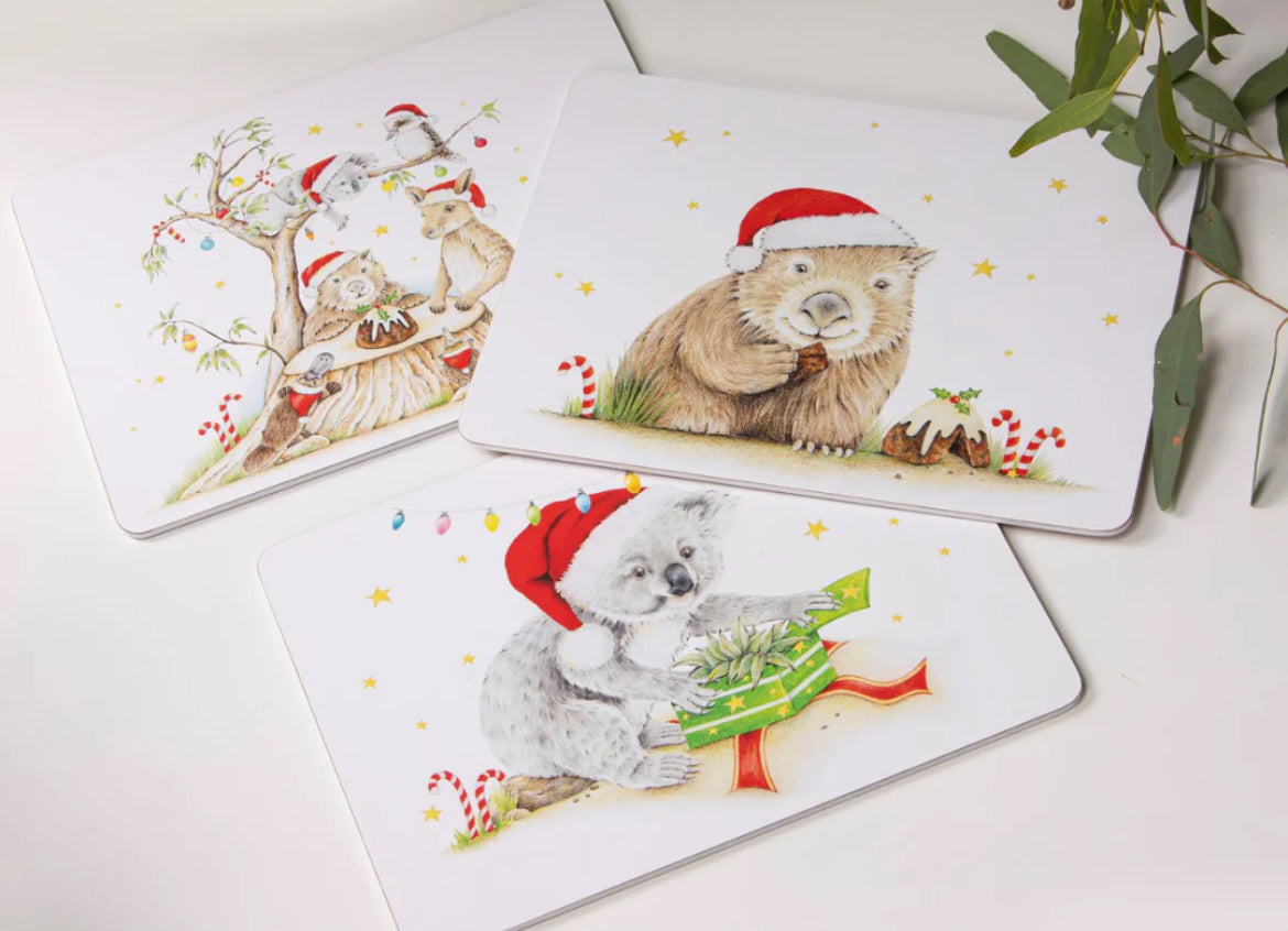 Bush Buddies Christmas - Assorted 6PK Placemats