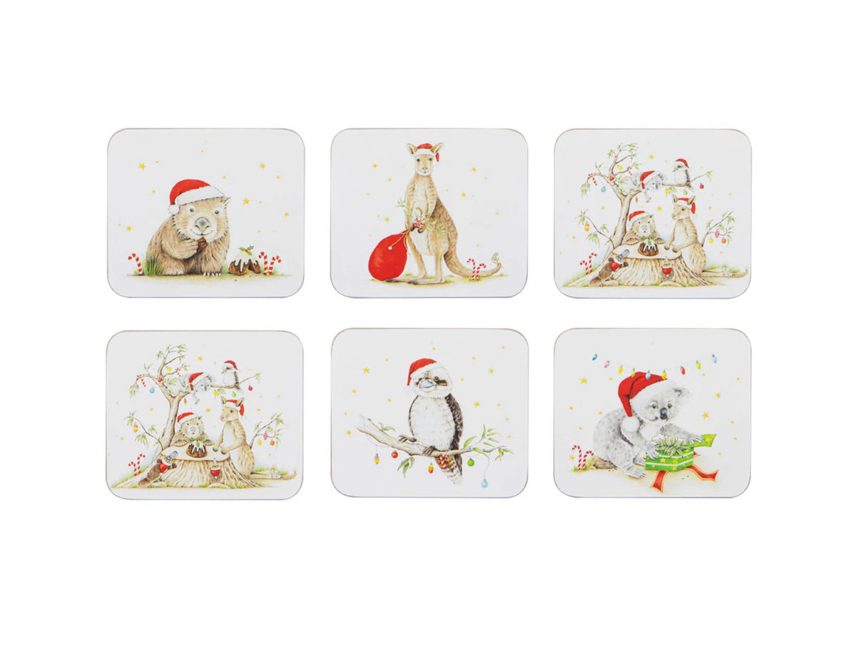 Bush Buddies Christmas - Assorted 6PK Coasters