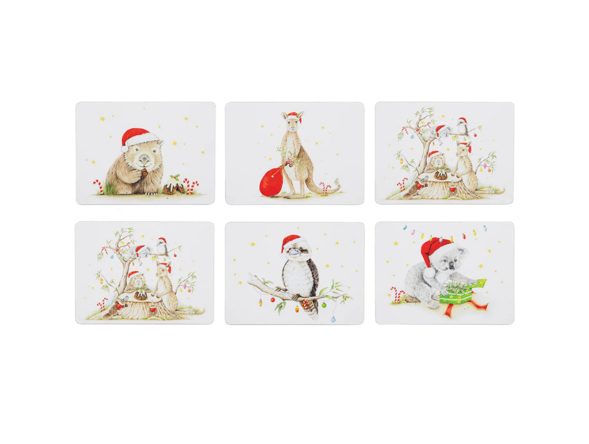 Bush Buddies Christmas - Assorted 6PK Placemats