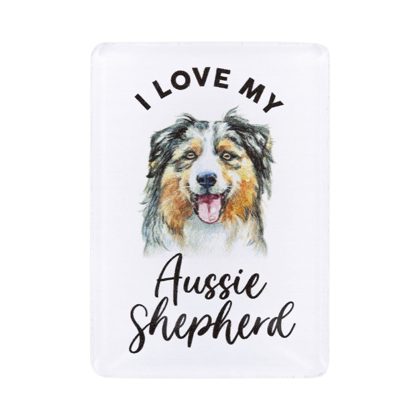 Pet Lovers Acrylic Magnet - Aussie Shepherd