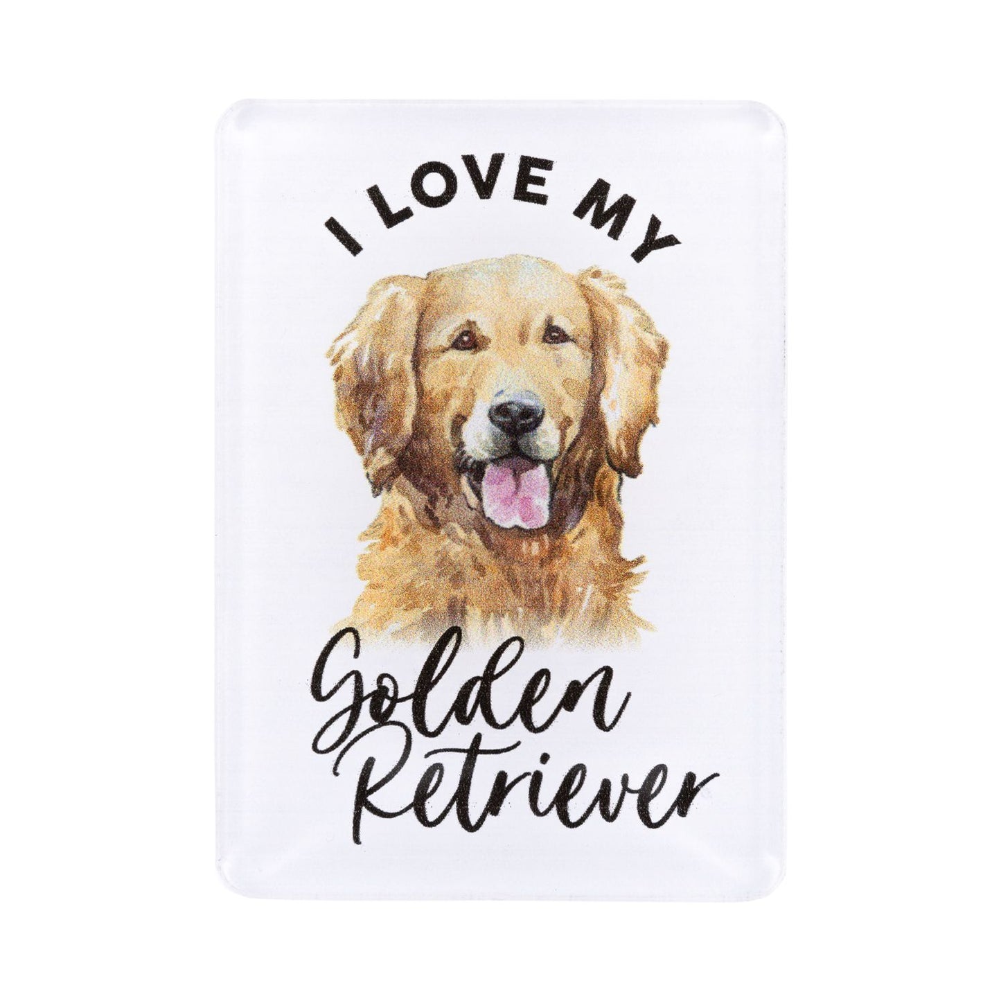Pet Lovers Acrylic Magnet - Golden Retriever