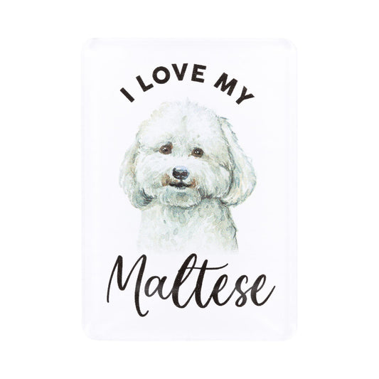 Pet Lovers Acrylic Magnet - Maltese