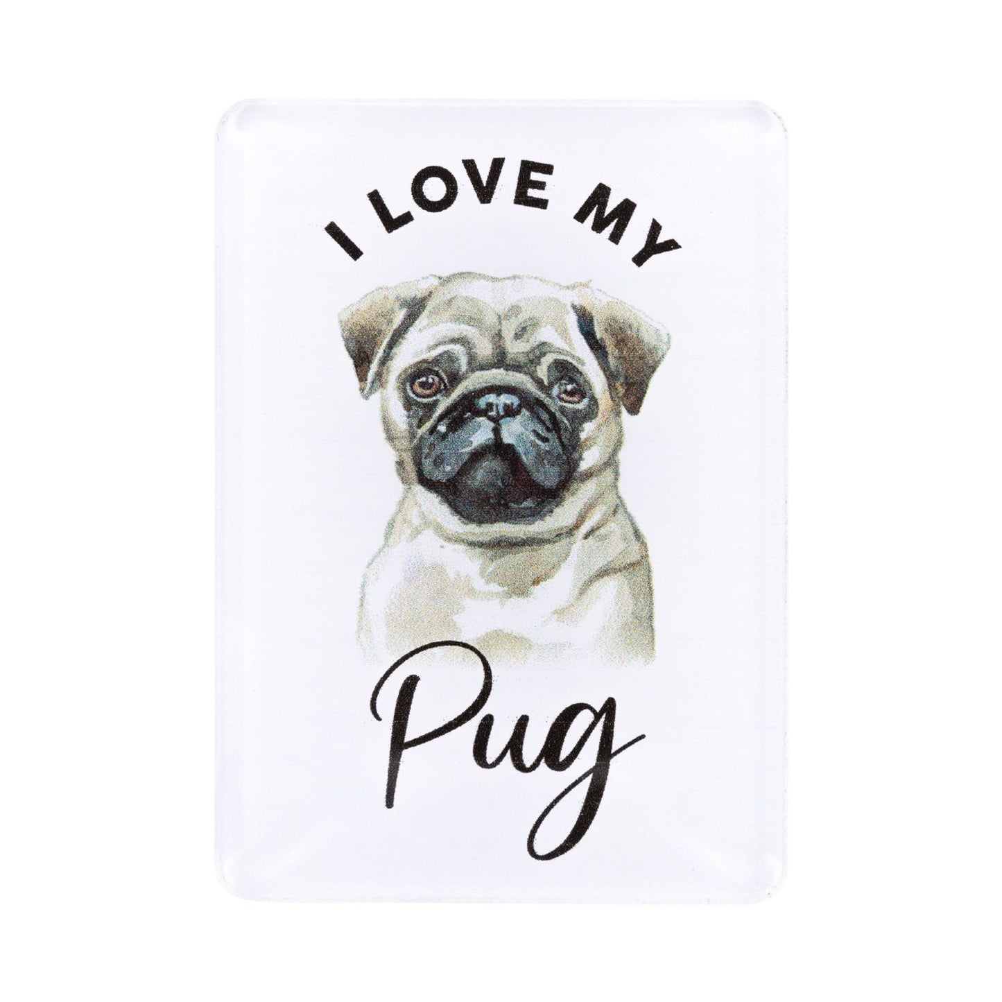 Pet Lovers Acrylic Magnet - Pug