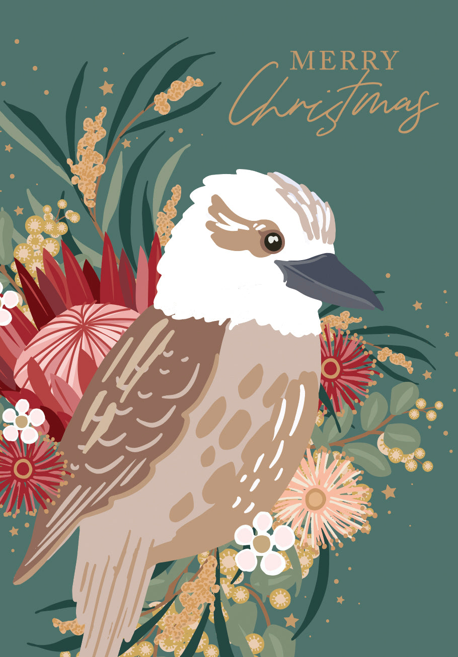 Merry Christmas - Kookaburra Christmas Card