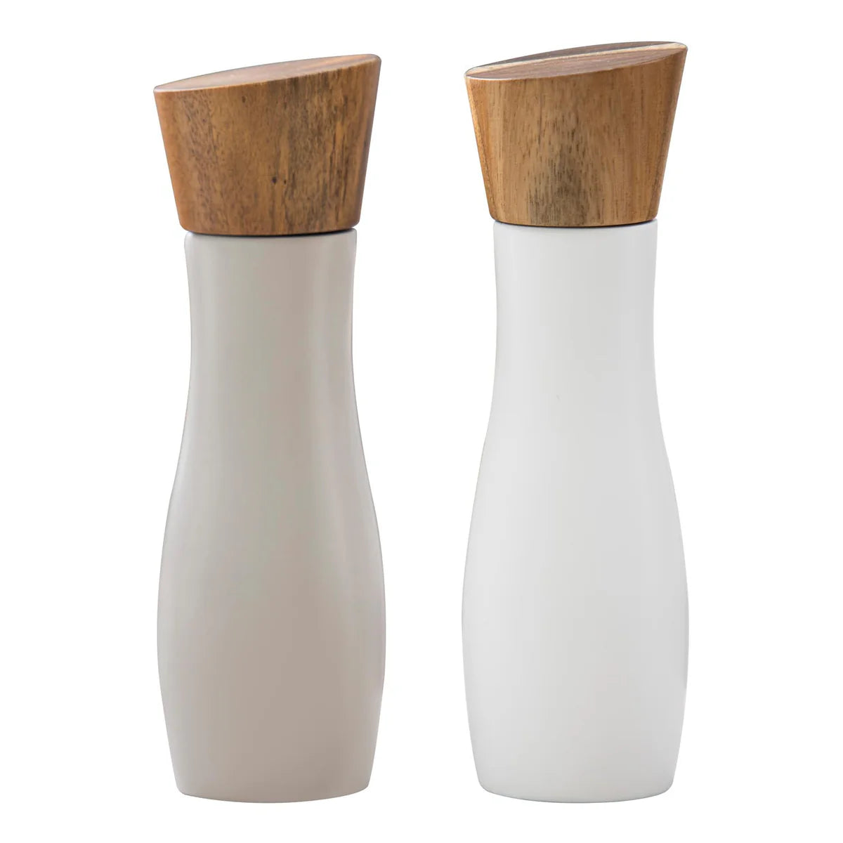 Essentials White & Stone Salt & Pepper Grinders