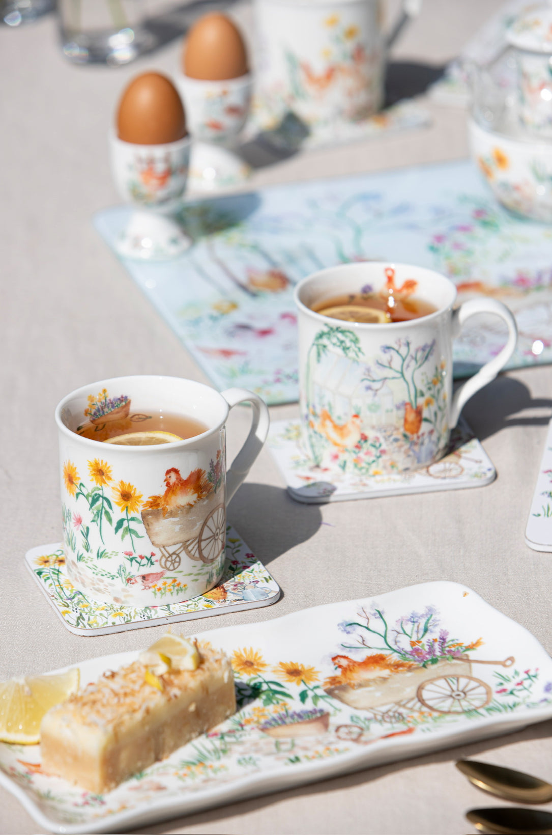 Garden Hens - Rectangle Platter
