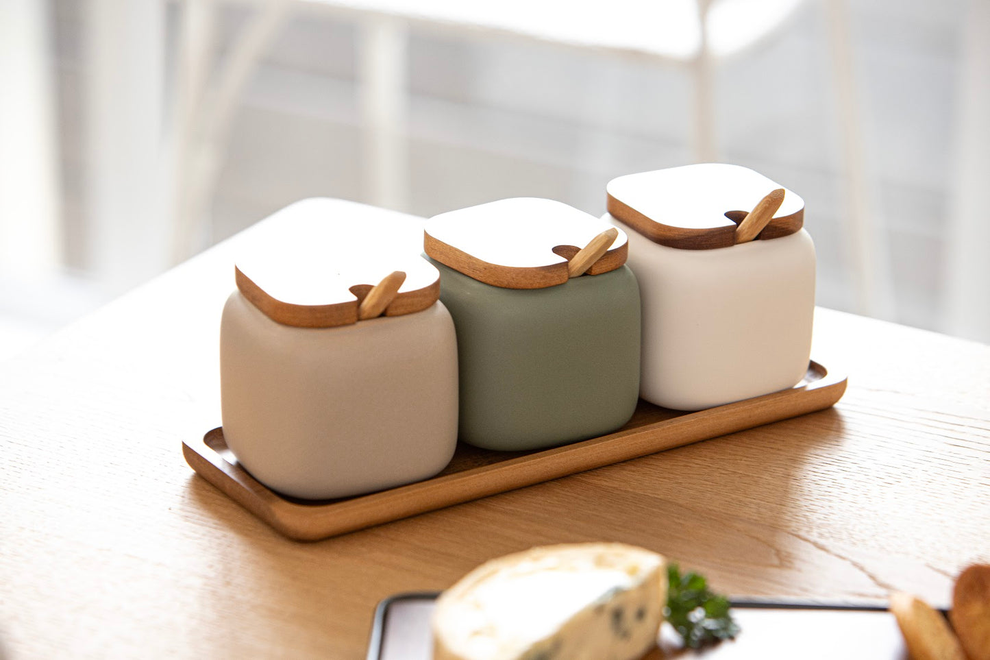 Essentials Assorted Canister & Spoon Counter Set