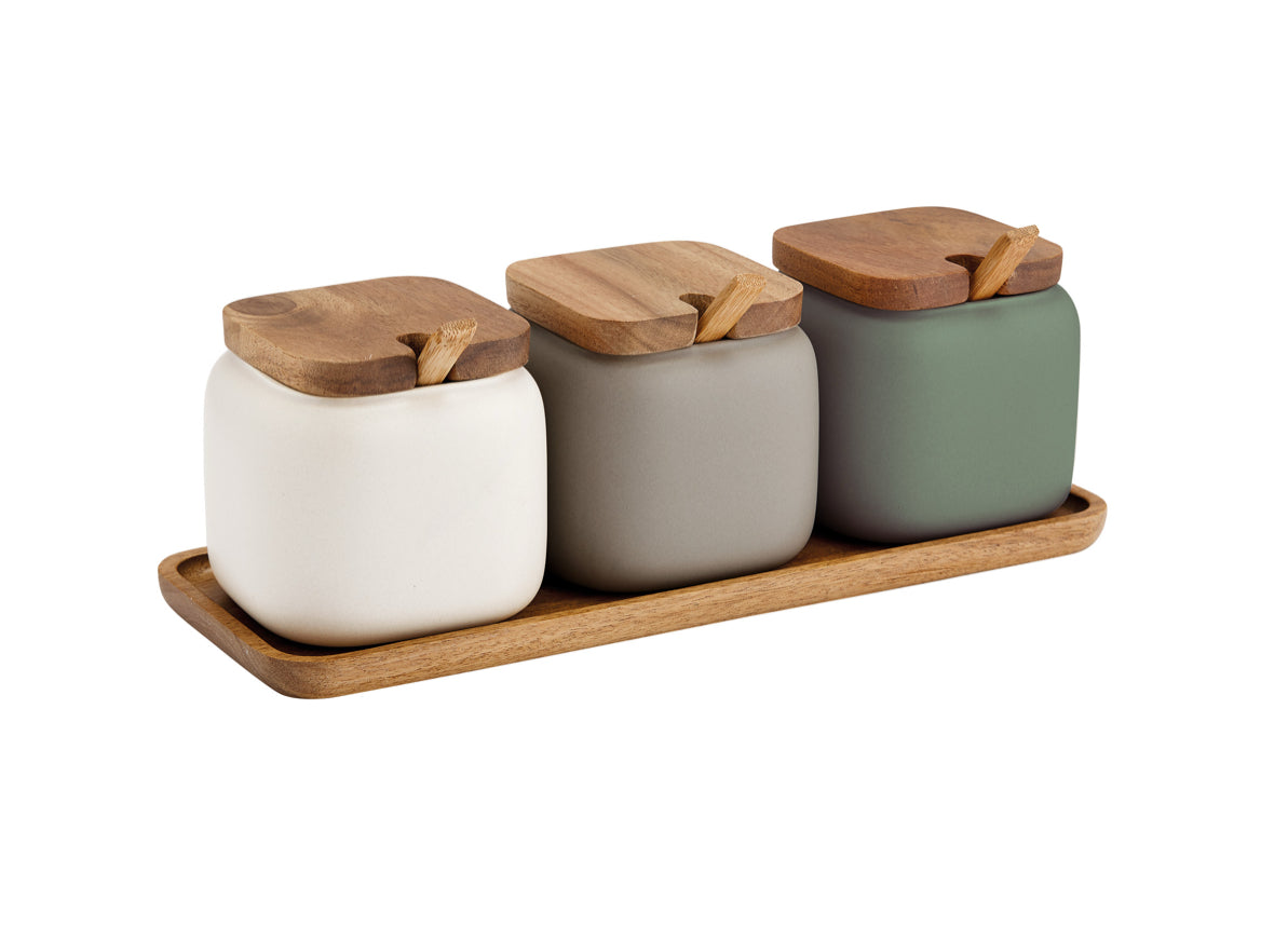 Essentials Assorted Canister & Spoon Counter Set