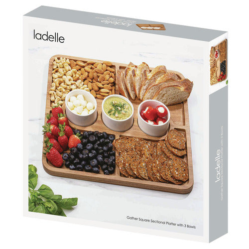Gather Square Platter with 3 Bowls
