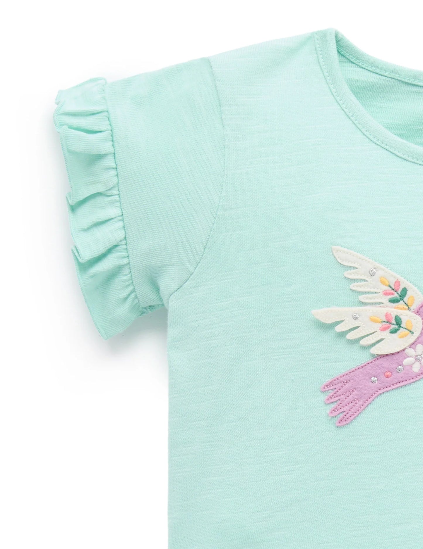 Floral Bird Ruffle Tee