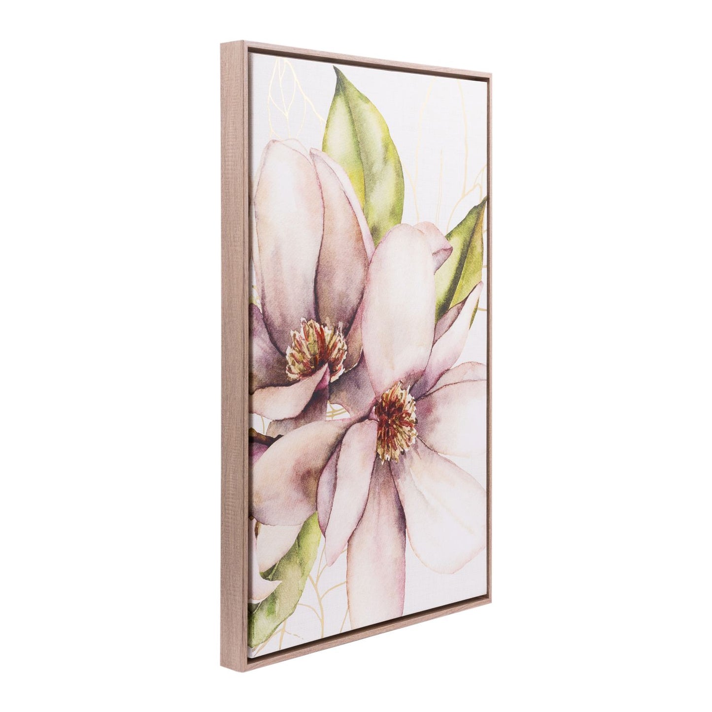 Blossom - Right Golden Blooms Framed Canvas