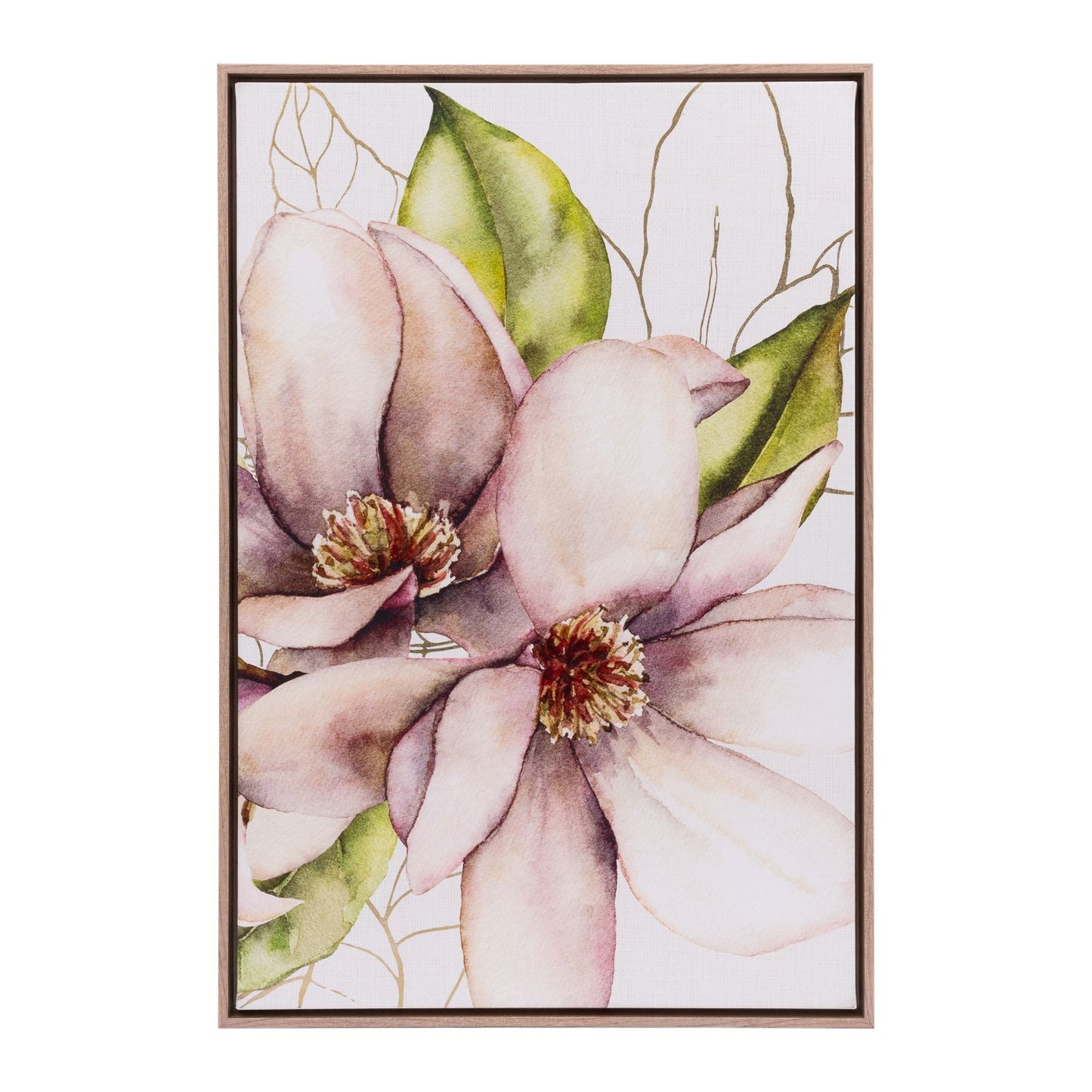 Blossom - Right Golden Blooms Framed Canvas