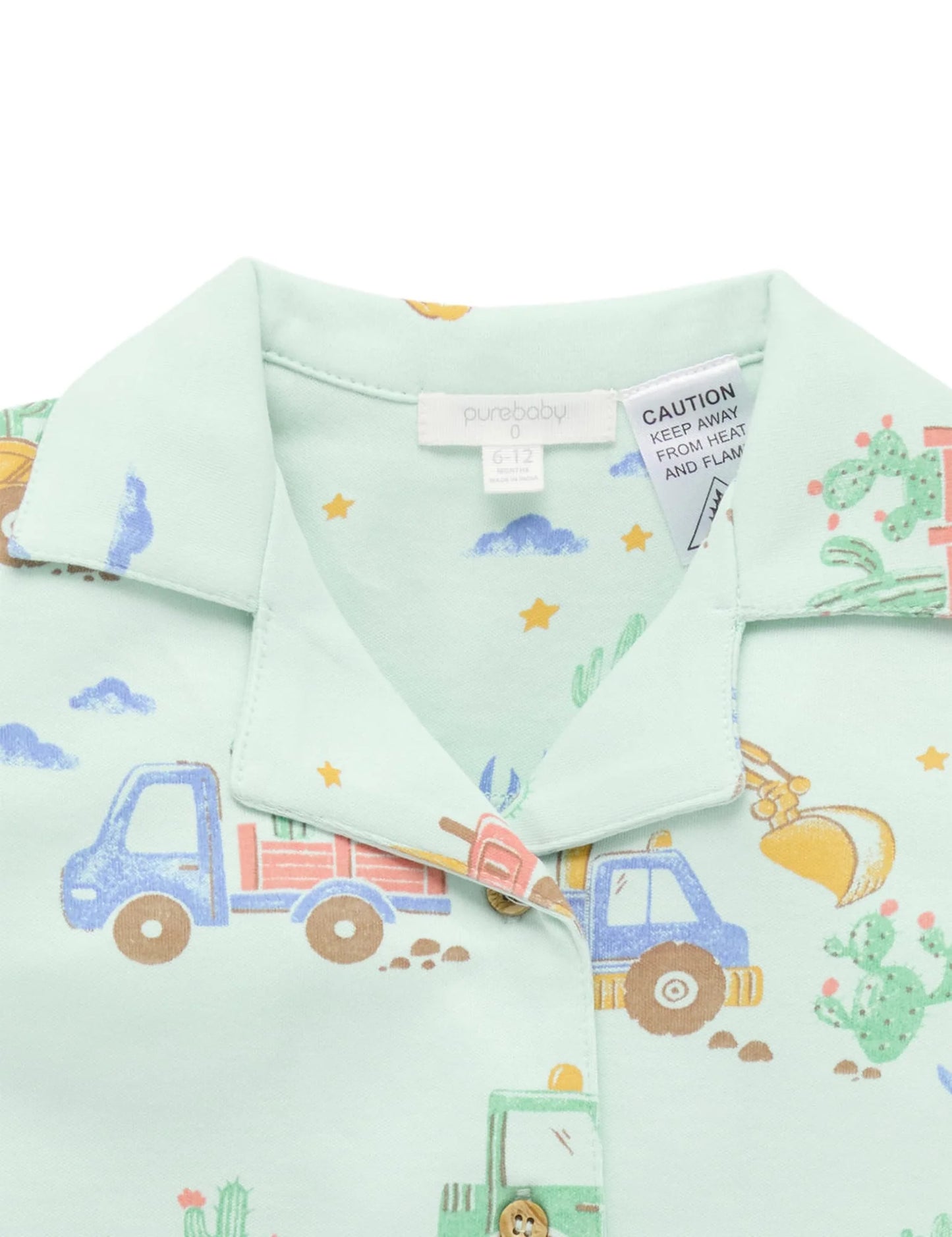 Desert Trucks Button Up PJ Set