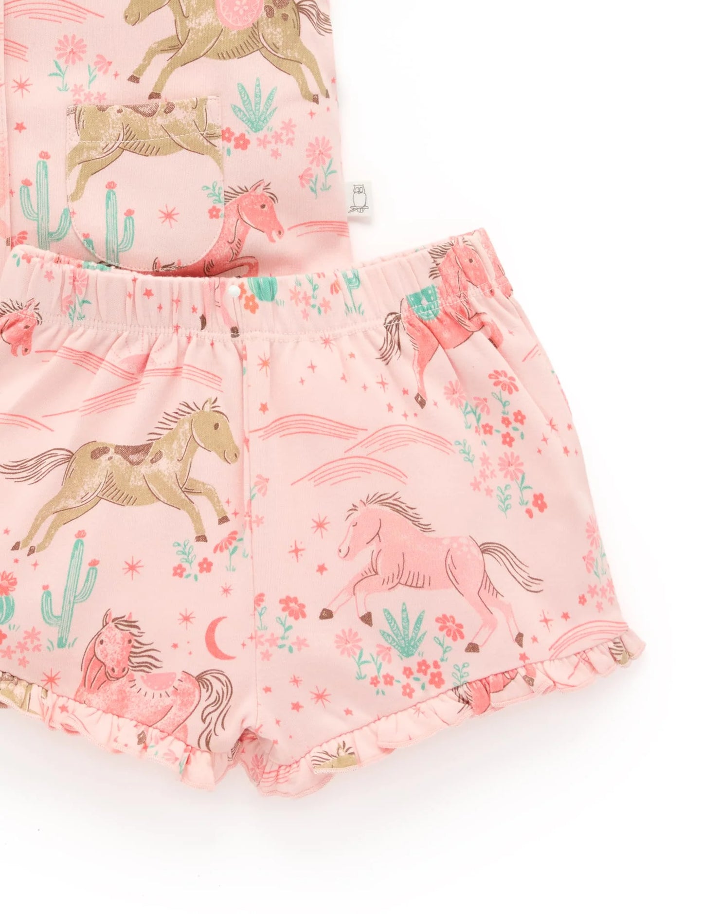 Desert Horses Button Up PJ Set