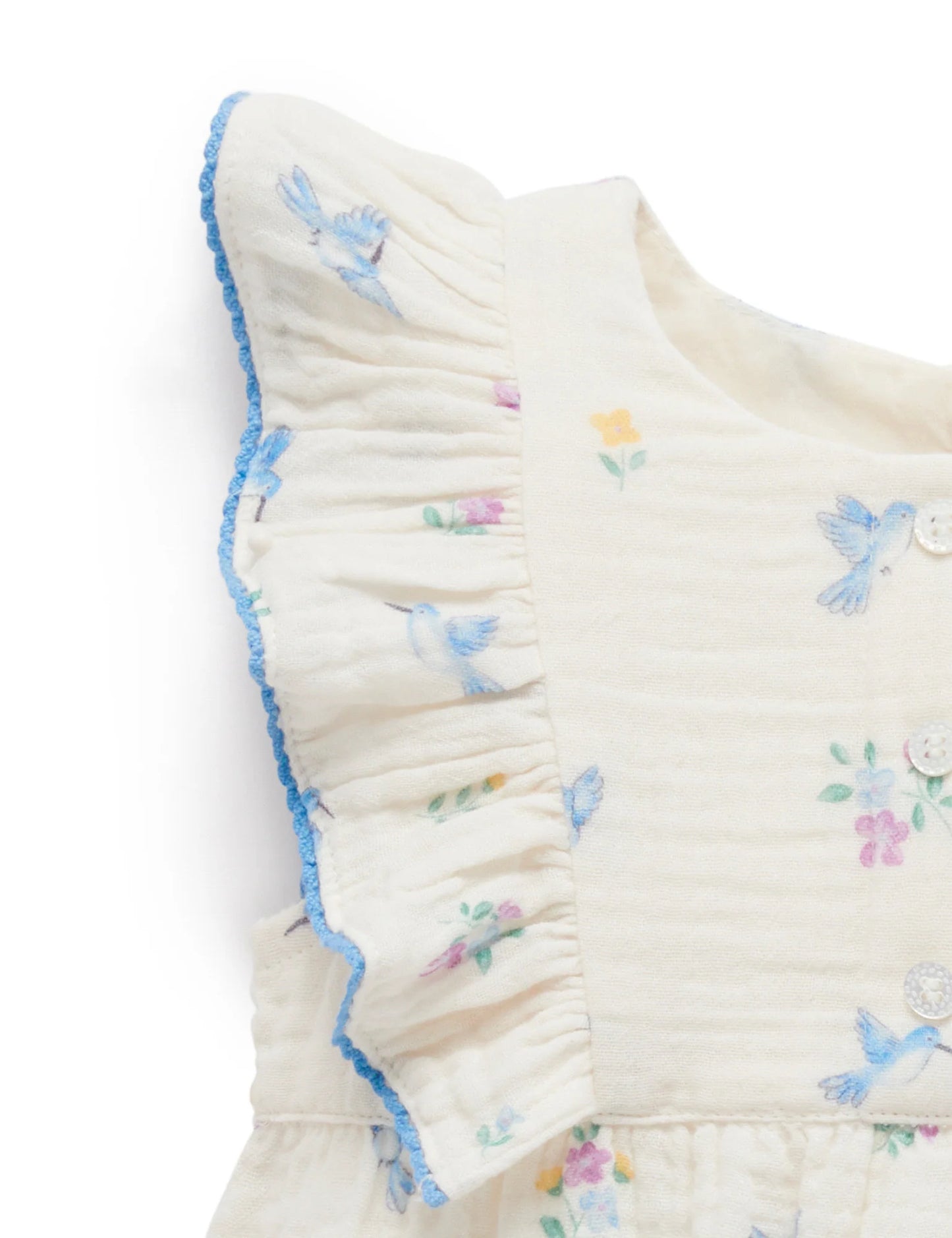 Hummingbird Ruffle Romper