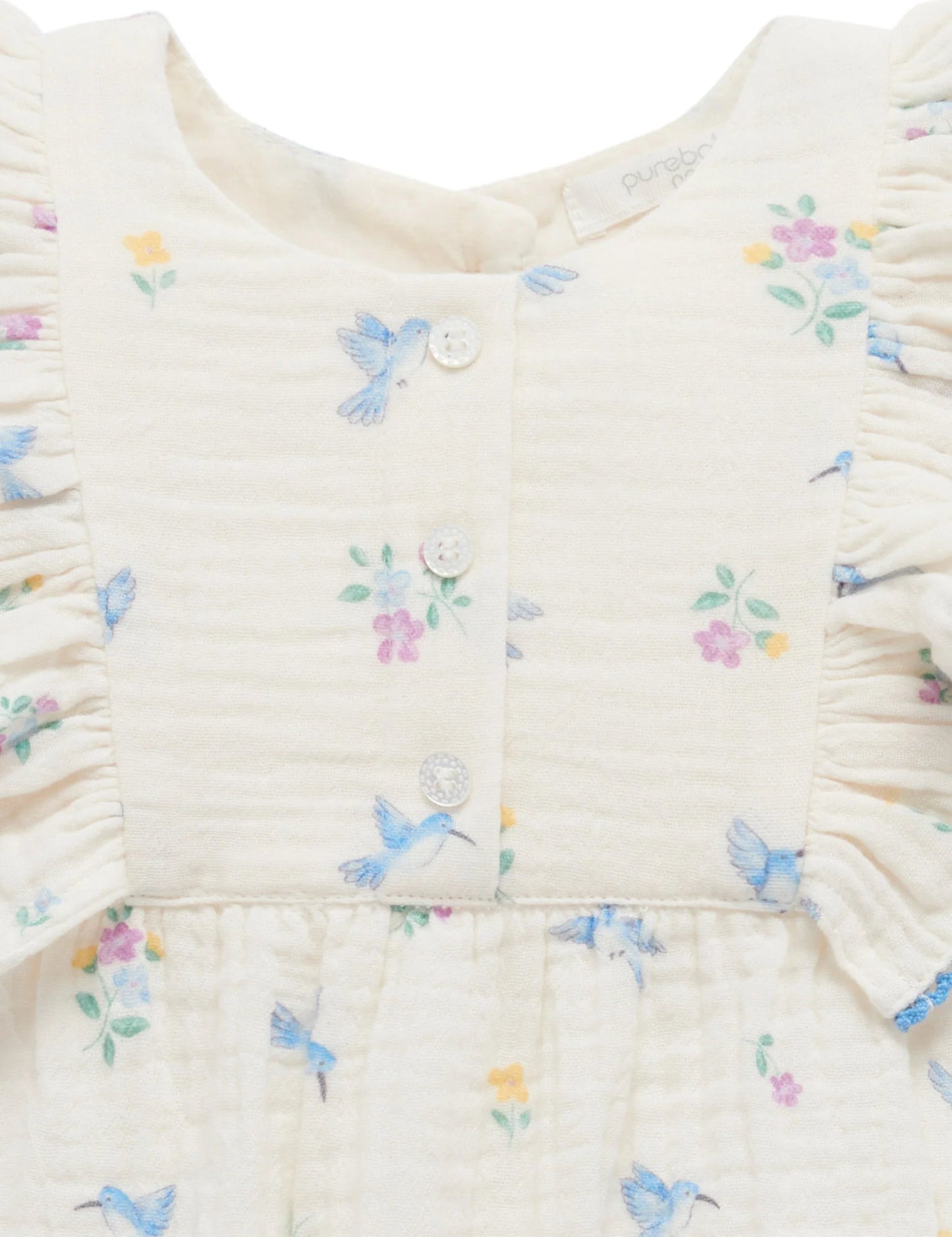 Hummingbird Ruffle Romper