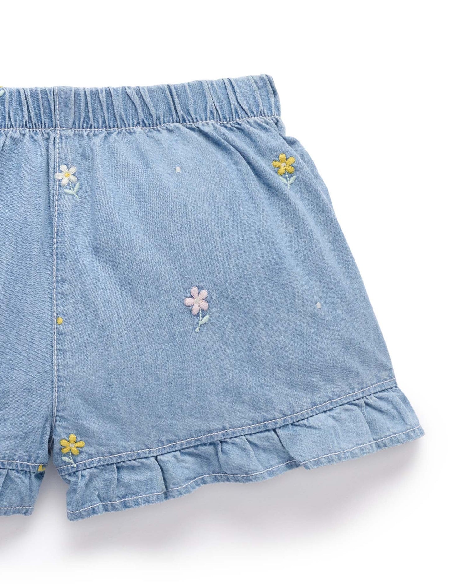 Daisy Embroidered Shorts