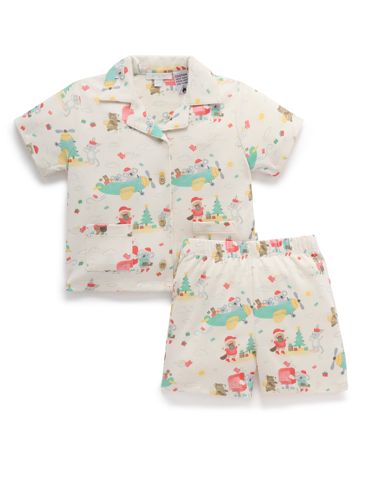 Christmas Wishes Button Up PJ Set