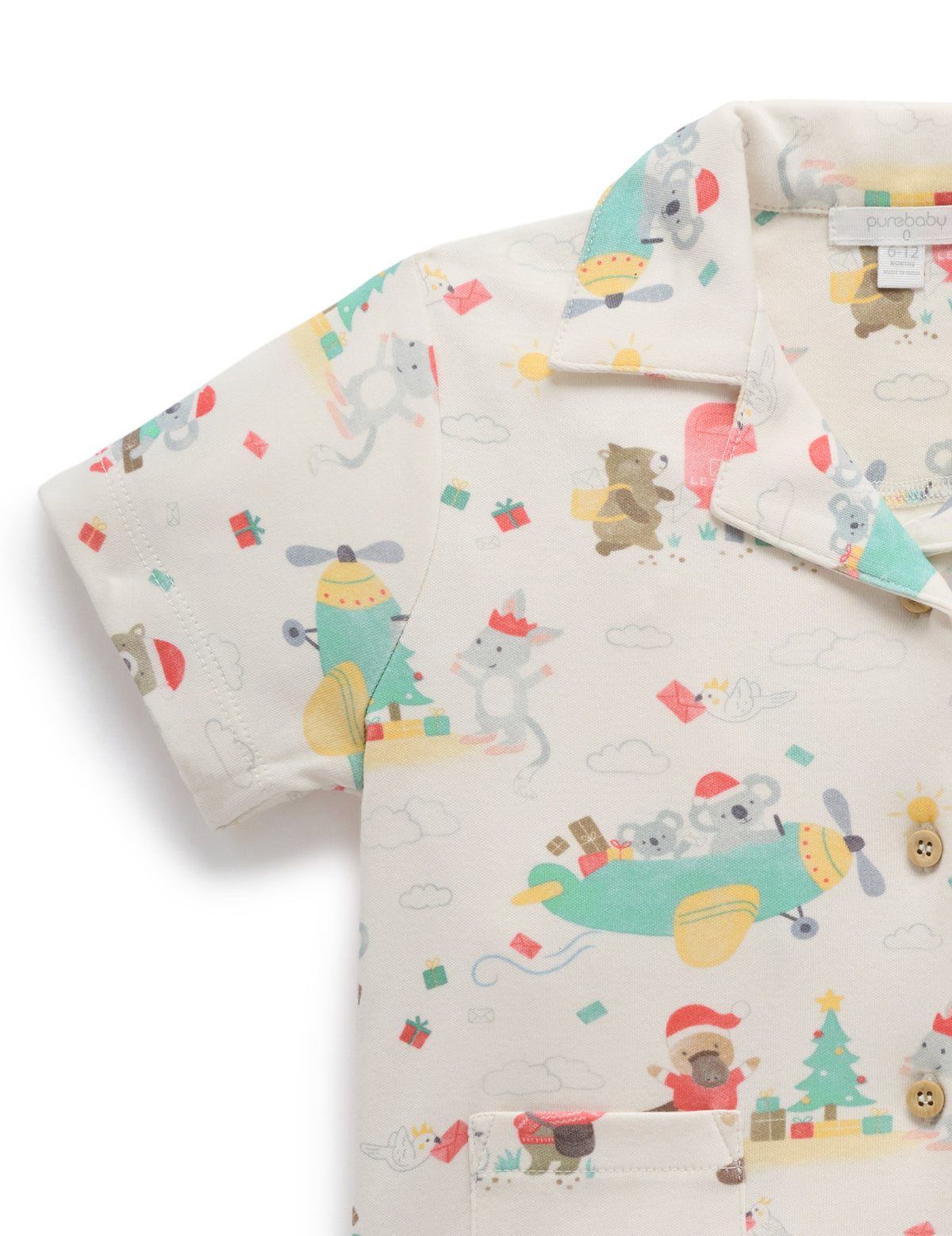 Christmas Wishes Button Up PJ Set