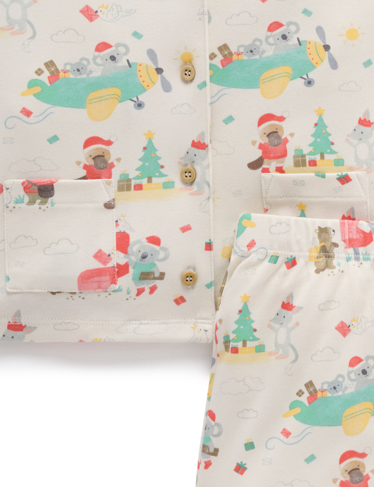Christmas Wishes Button Up PJ Set