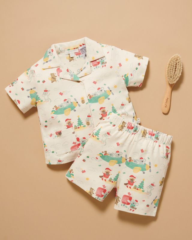 Christmas Wishes Button Up PJ Set