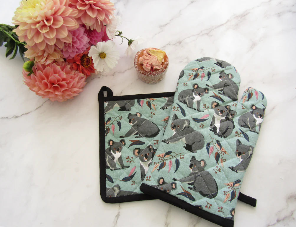 Oven Glove & Pot Holder Set - Koalas