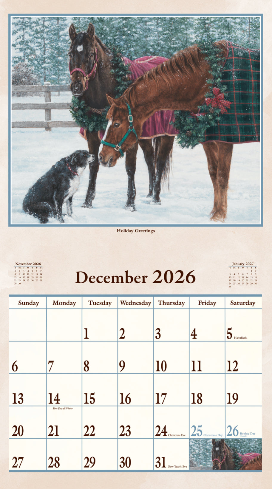 Pine Ridge 2026 Calendar - Hoof Beats
