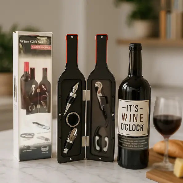 Wine Tool Gift Set - 5-in-1 Bottle
