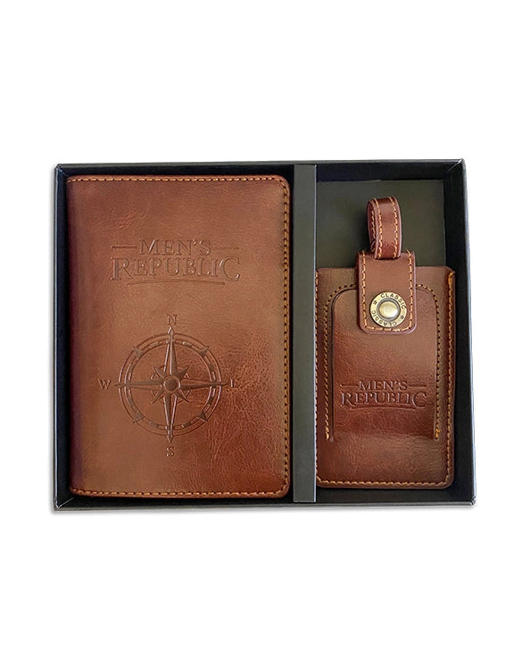 Men’s Republic Travel Wallet and Luggage Tag Set