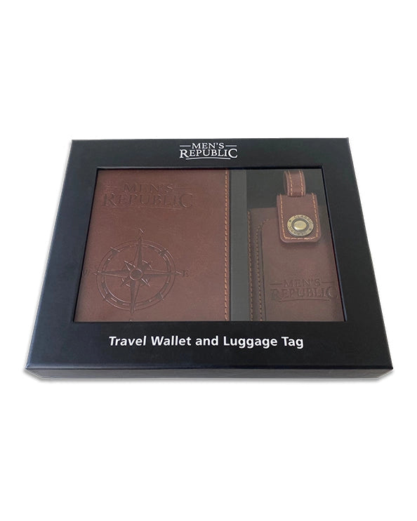 Men’s Republic Travel Wallet and Luggage Tag Set
