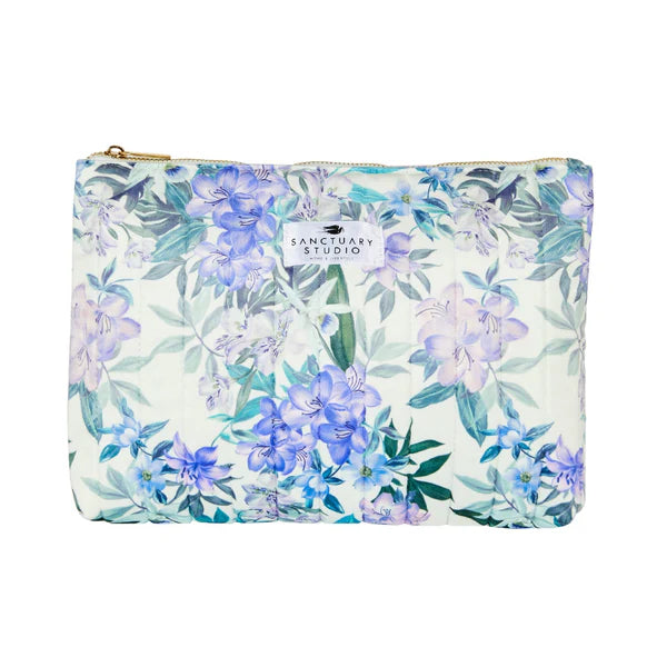 Blue Nymph Large Velvet Cosmetic Bag