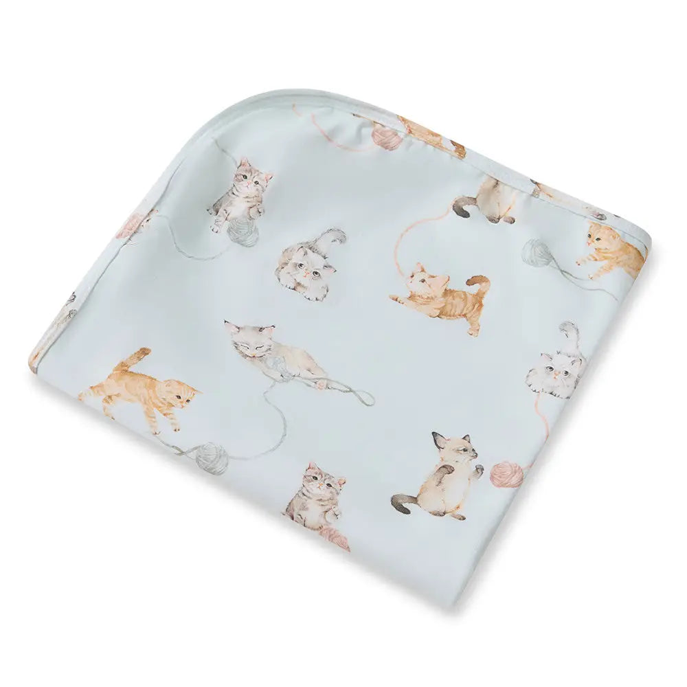 Kittens Organic Jersey Wrap & Beanie Set