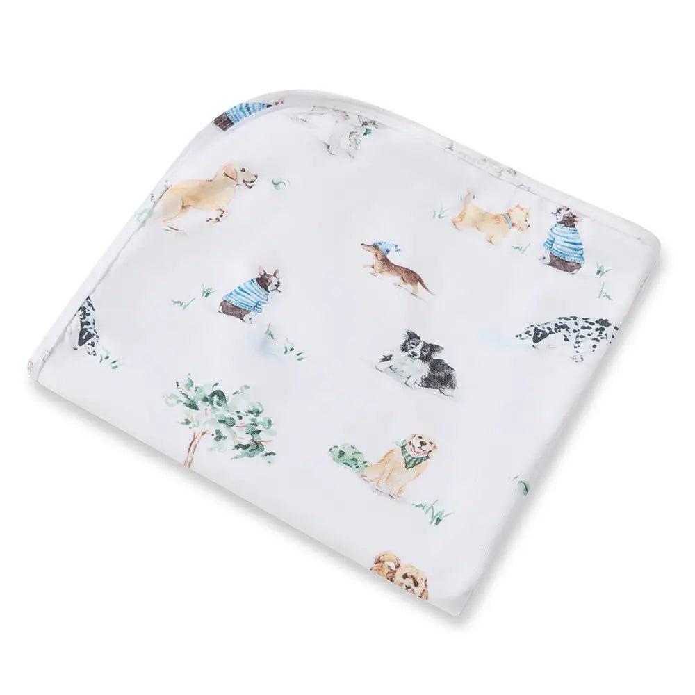 Dog Park Organic Jersey Wrap & Beanie Set