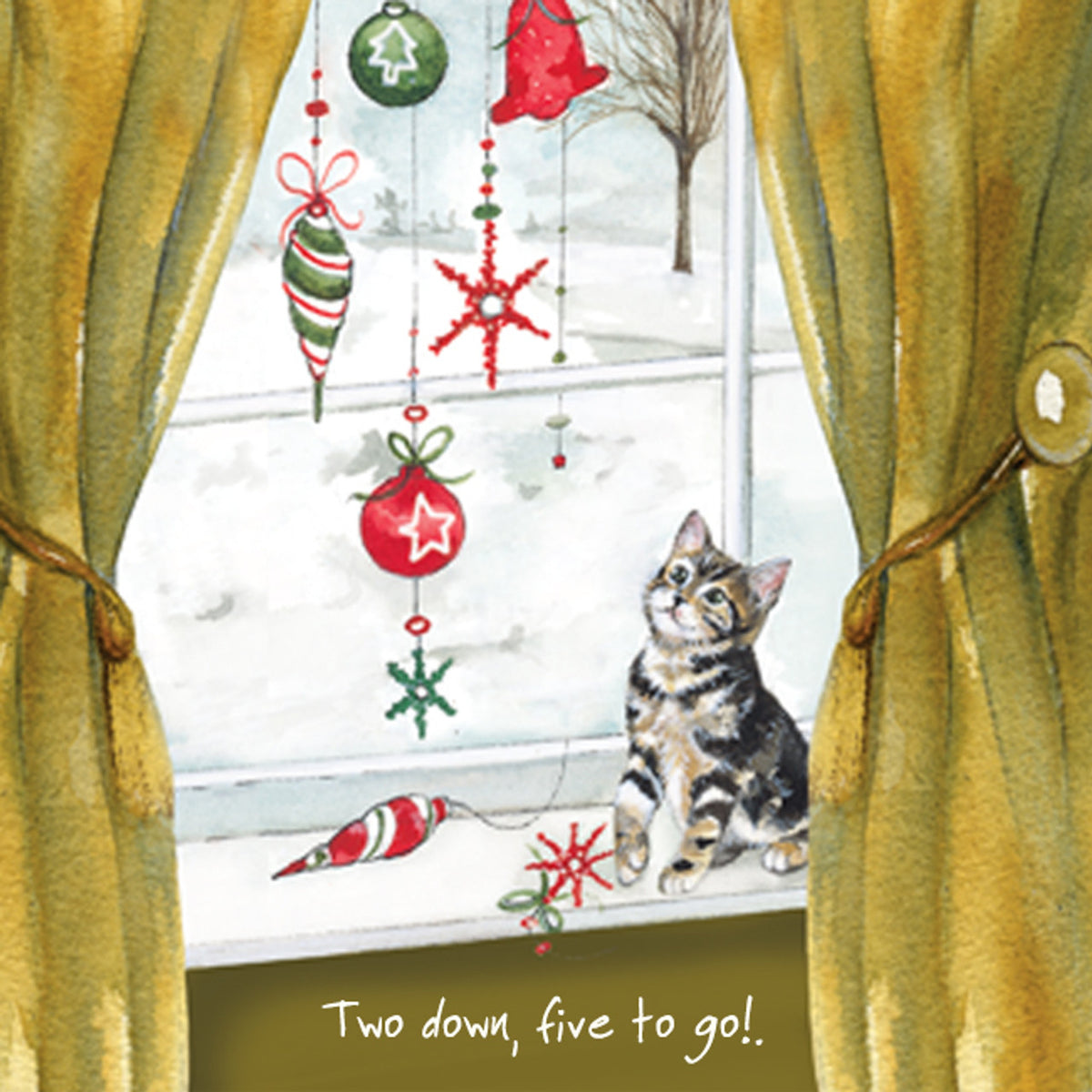 Little Dog Christmas Card - Deco Challenge (Minx the Cat)