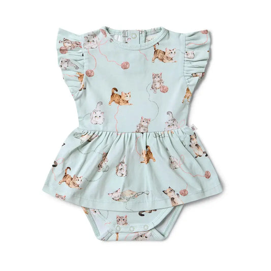 Kittens Short Sleeve Organic Dress
