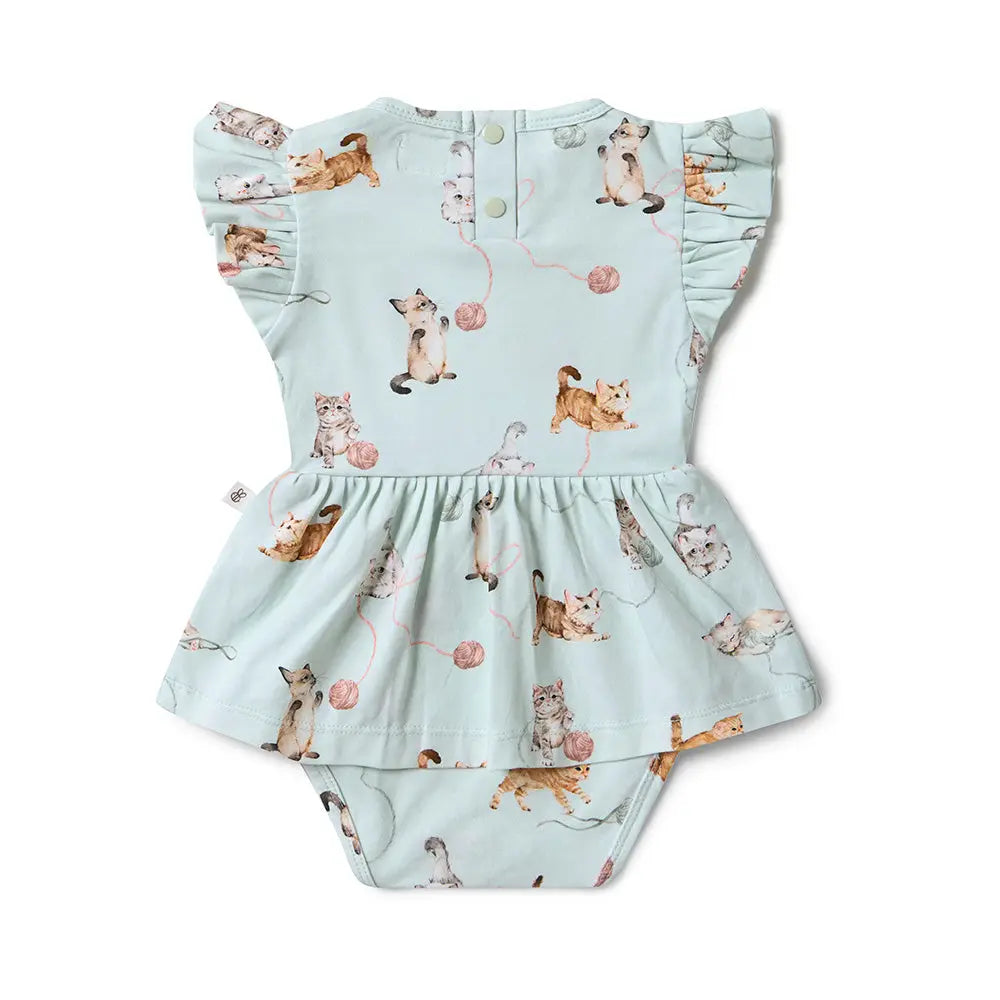 Kittens Short Sleeve Organic Dress