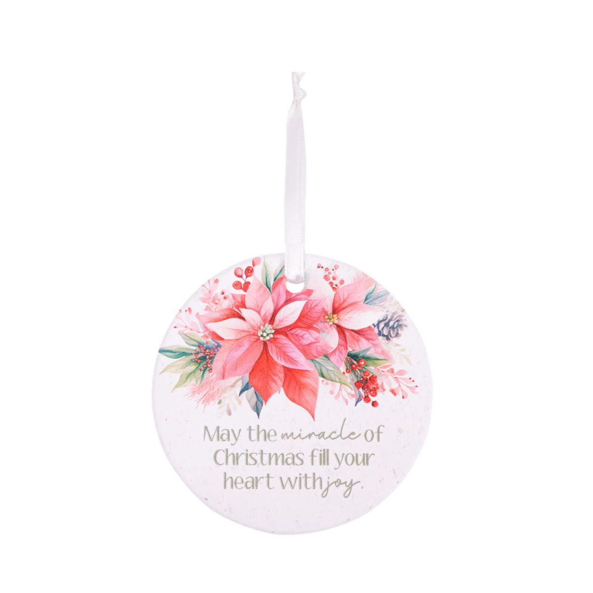 ‘May the Miracle of Christmas’ Hanging Christmas Keepsake