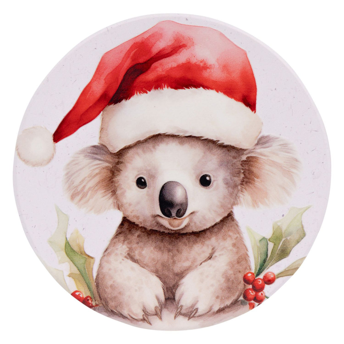 Christmas Koala Ceramic Coaster