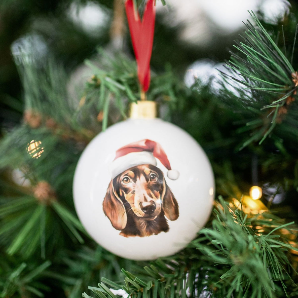 Christmas Dachshund Bauble