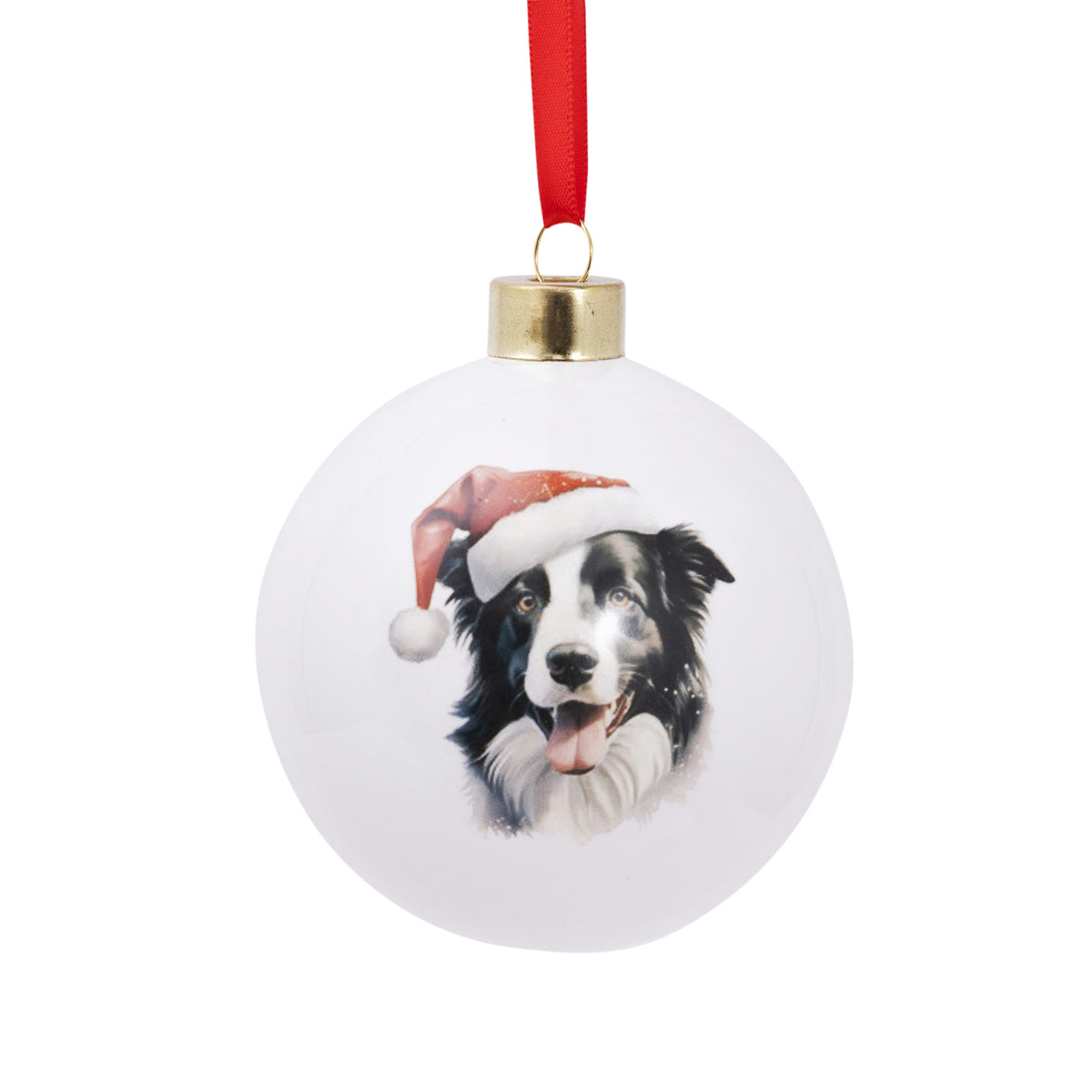 Christmas Border Collie Bauble